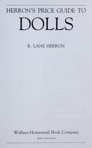 Book cover for Herron's Price Guide to Dolls