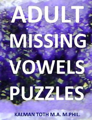 Book cover for Adult Missing Vowels Puzzles