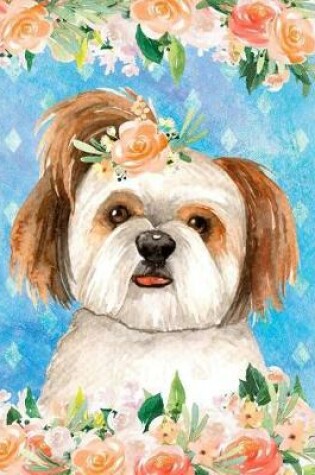 Cover of My Big Fat Bullet Journal for Dog Lovers Shih Tzu in Flowers 4