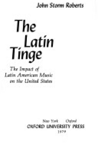 Cover of The Latin Tinge