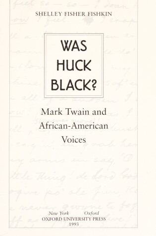 Cover of Was Huck Black?