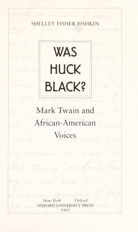 Book cover for Was Huck Black?