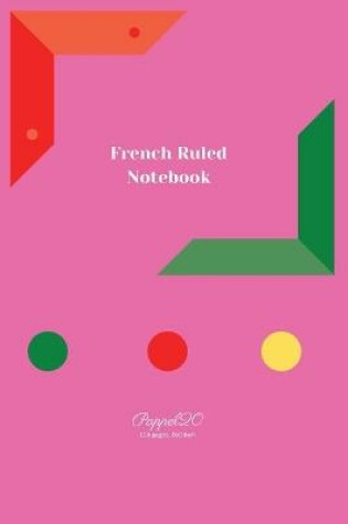 Cover of French Ruled Notebook -Pink Cover -124 pages -6x9-Inches