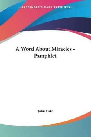 Cover of A Word About Miracles - Pamphlet