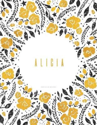 Book cover for Alicia. Composition Notebook