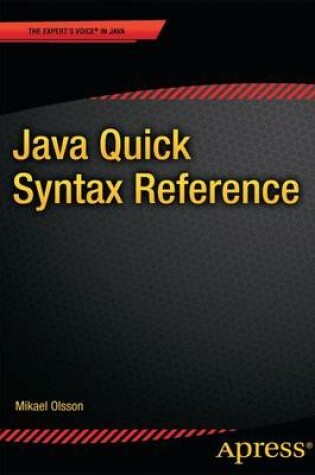 Cover of Java Quick Syntax Reference