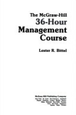 Cover of Thirty-six Hour Management Course