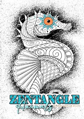 Book cover for Zentangle Animals Coloring Book for Adults