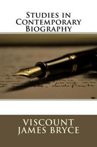 Cover of Studies in Contemporary Biography