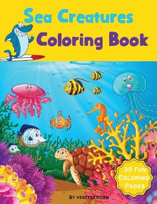 Book cover for Sea Creatures Coloring Book