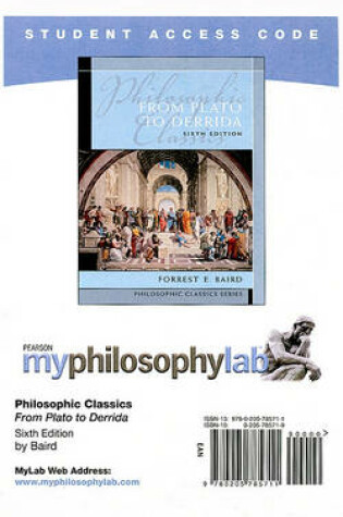 Cover of MyLab Philosophy without Pearson eText -- Standalone Access Card -- for Philosophical Classics