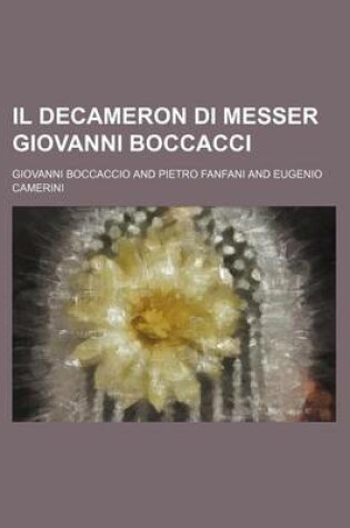 Cover of Il Decameron Di Messer Giovanni Boccacci