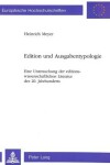 Book cover for Edition Und Ausgabentypologie