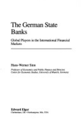 Cover of The German State Banks