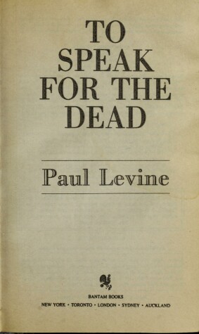 Book cover for To Speak for the Dead
