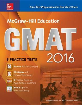 Book cover for McGraw-Hill Education GMAT 2016