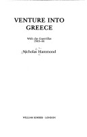 Book cover for Venture into Greece