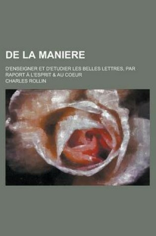 Cover of de La Maniere