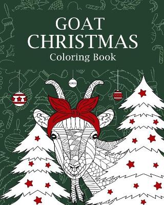 Book cover for Goat Christmas Coloring Book