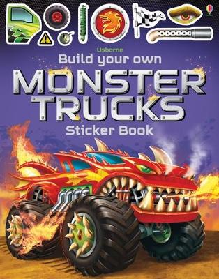 Book cover for Build Your Own Monster Trucks Sticker Book