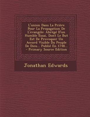 Book cover for L'union Dans La Priere Pour La Propagation De L'evangile