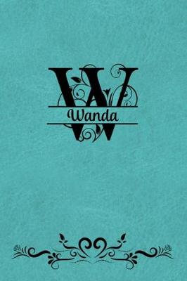 Book cover for Split Letter Personalized Name Journal - Wanda