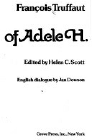 Cover of The Story of Adele H.