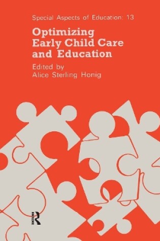 Cover of Optimizing Early Child Care Ed