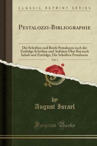 Cover of Pestalozzi-Bibliographie, Vol. 1