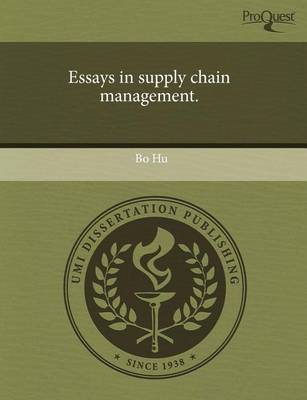 Book cover for Essays in Supply Chain Management