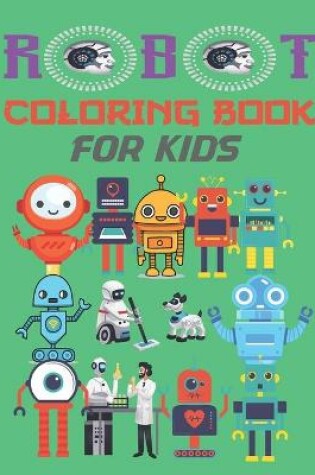 Cover of robot coloring books for kids