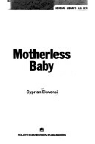 Cover of Motherless Baby