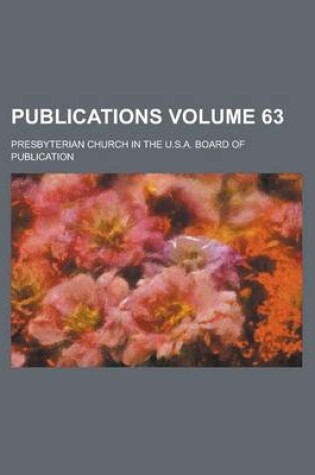 Cover of Publications Volume 63