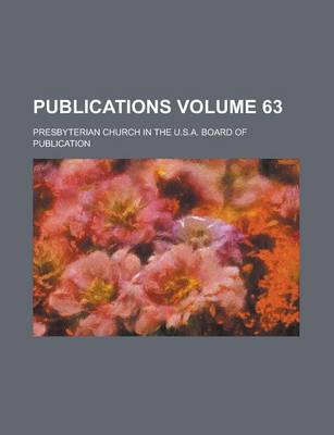 Book cover for Publications Volume 63