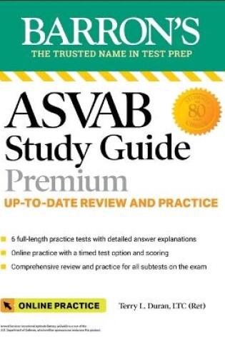 Cover of ASVAB Study Guide Premium: 6 Practice Tests + Comprehensive Review + Online Practice