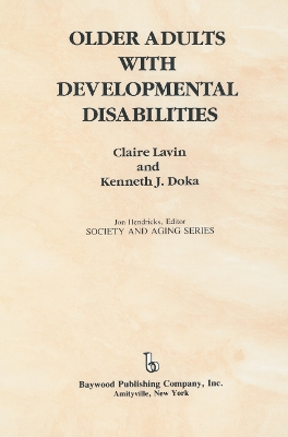 Cover of Older Adults with Developmental Disabilities