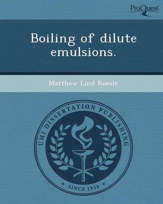 Book cover for Boiling of Dilute Emulsions