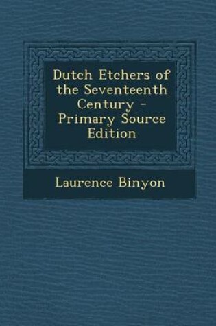 Cover of Dutch Etchers of the Seventeenth Century