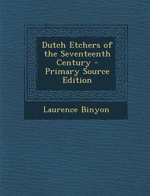 Book cover for Dutch Etchers of the Seventeenth Century