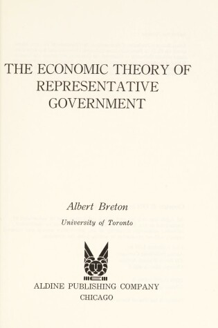 Cover of Economic Theory of Representative Government