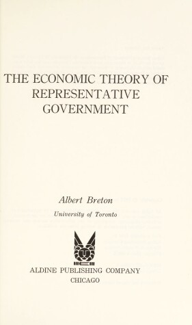 Book cover for Economic Theory of Representative Government