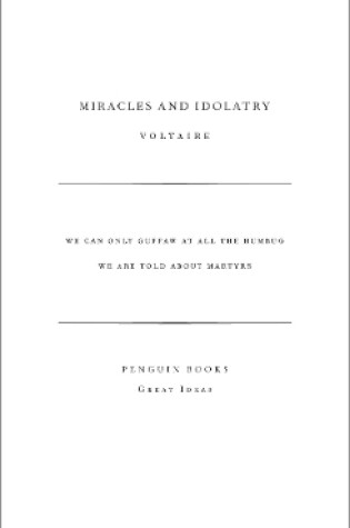 Cover of Miracles and Idolatry