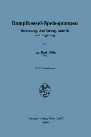 Cover of Dampfkessel-Speisepumpen