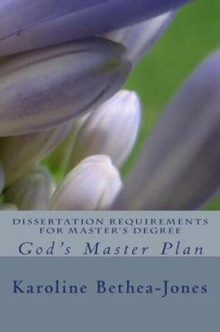 Cover of Dissertation Requirements for Master's Degree