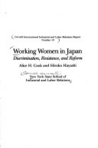 Cover of Working Women in Japan Pb