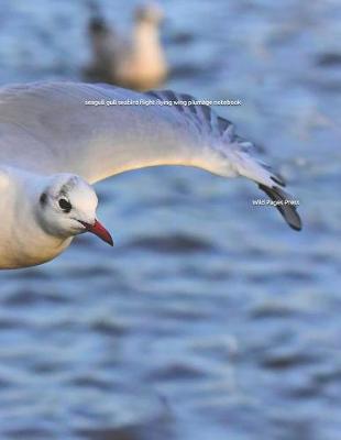 Book cover for Seagull Gull Seabird Flight Flying Wing Plumage Notebook