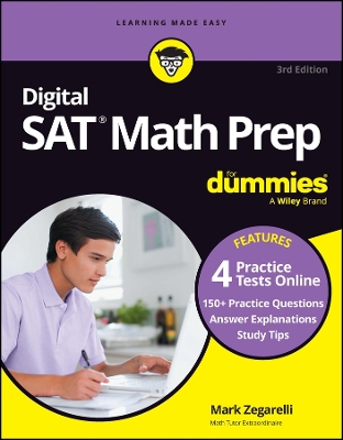 Book cover for SAT Math Prep For Dummies, 3rd Edition