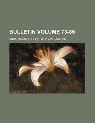 Book cover for Bulletin Volume 73-86