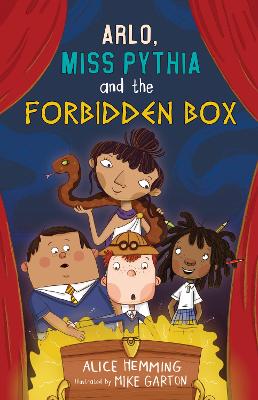 Book cover for Arlo, Miss Pythia and the Forbidden Box