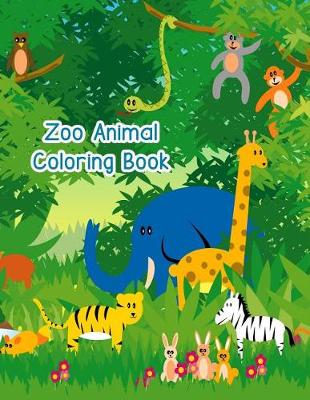 Book cover for Zoo Animal Coloring Book